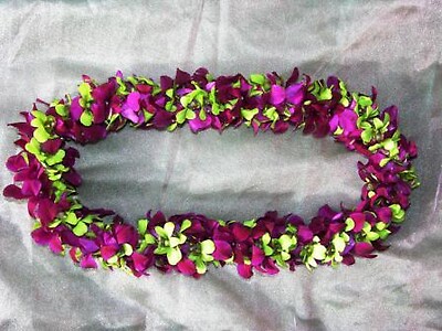 Orchid Lei- chartreuse and solid purple