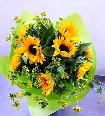 Bouquet with Seasonal Sunflowers