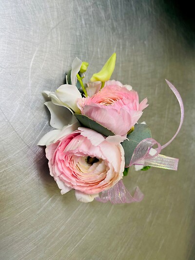 A Wrist Corsage - Pink Rununculus